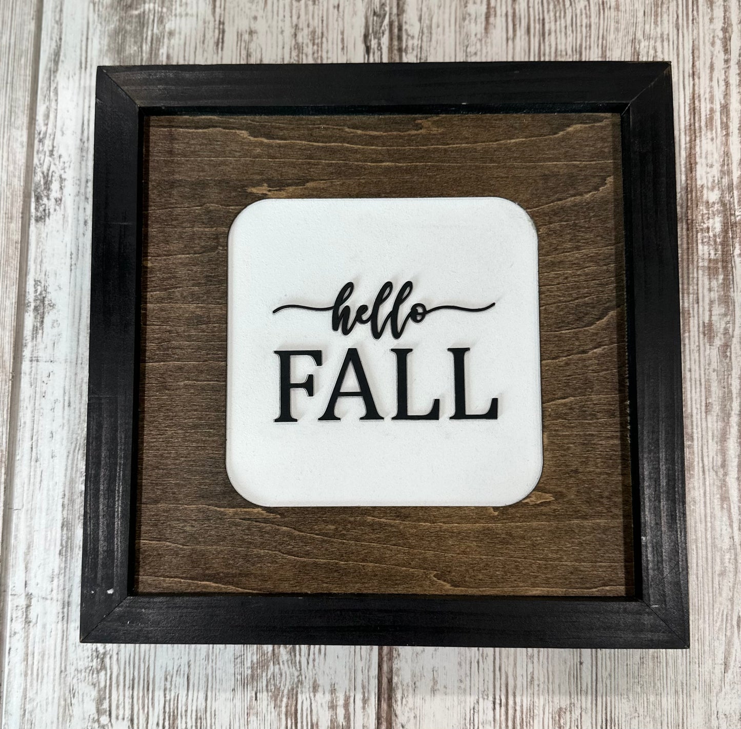 Hello Fall Wooden Sign