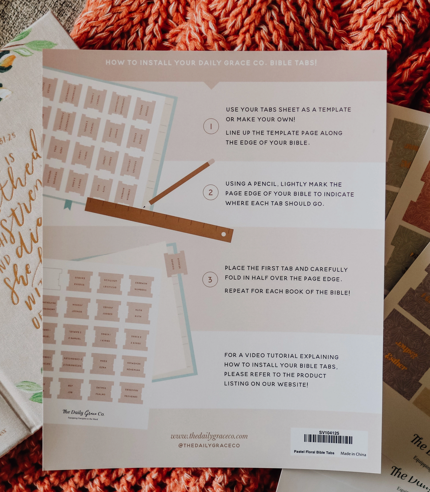 Pastel Floral Bible Tabs