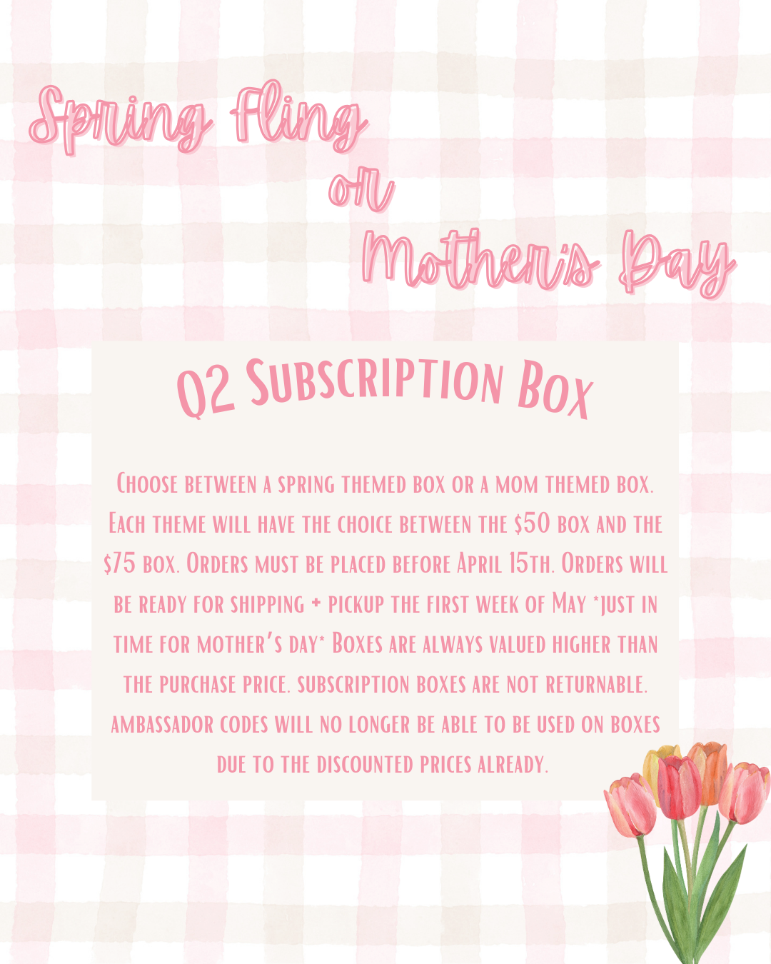 $75 Quarter Two Subscription Box
