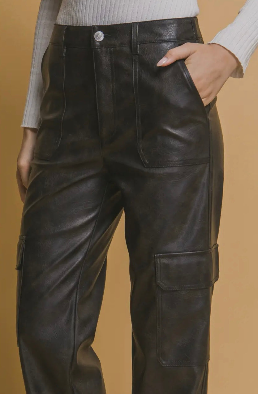 Stuck in the 90s Leather Pants