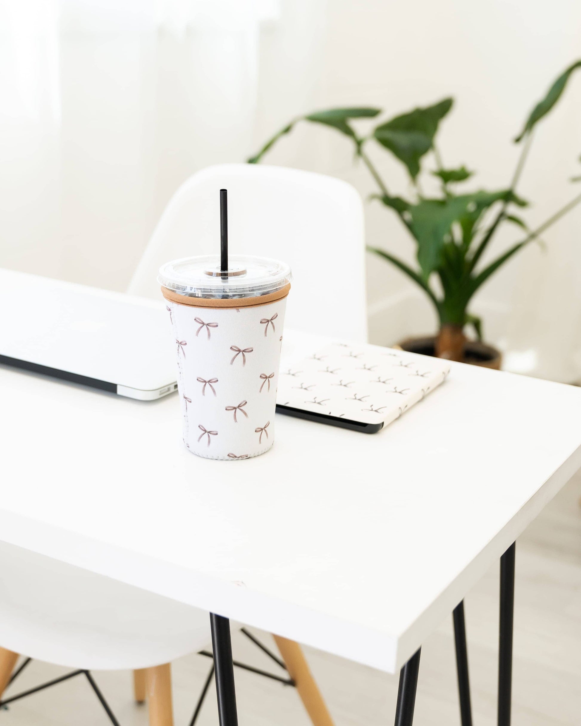 Green Striped Iced Coffee Sleeve
