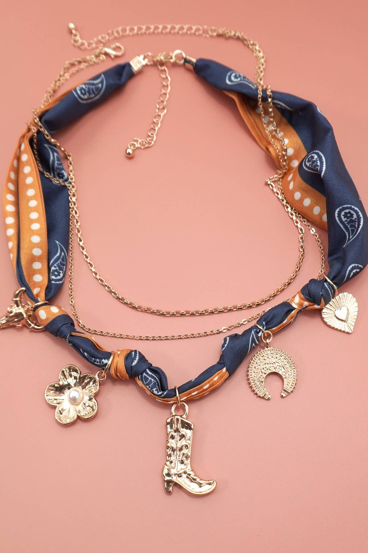 SCARF CHARM NECKLACE