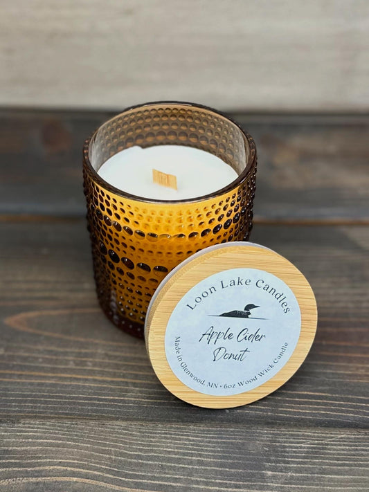 Apple Cider Donut Wood Wick 6 oz Loon Lake Candles