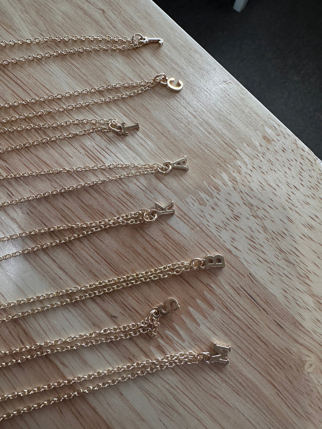 Gold Dainty Initial Necklace