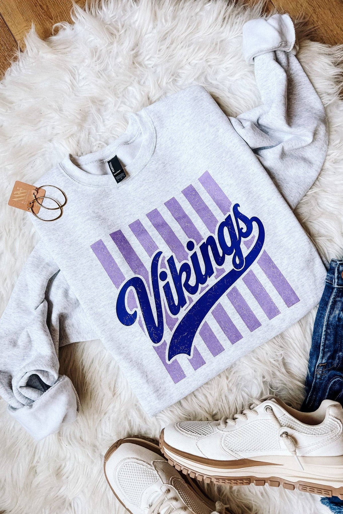 Retro Vikings Crewneck Sweatshirt