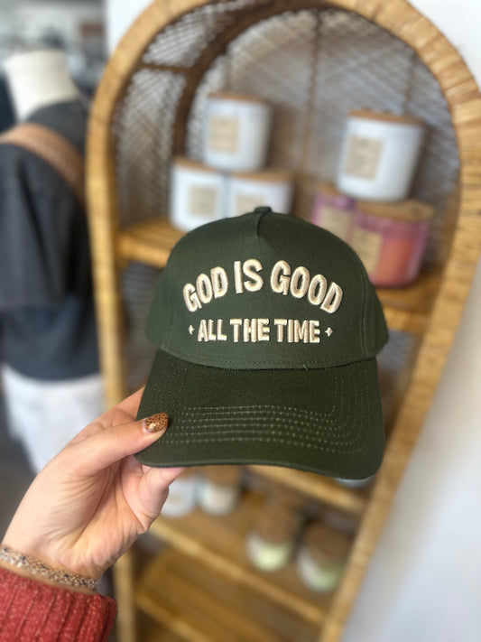 Embroidered God is Good Hat