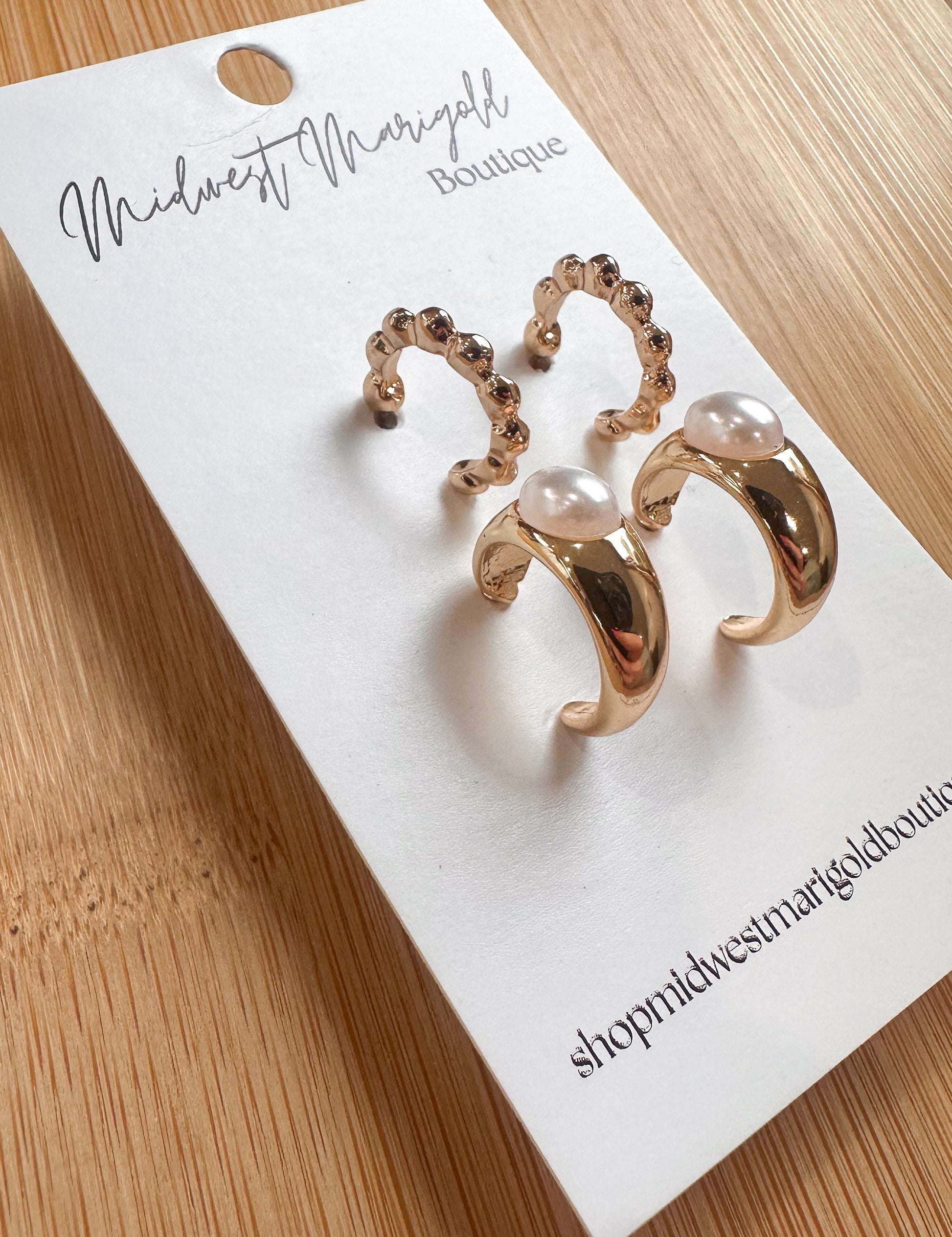 Gold Earring Set
