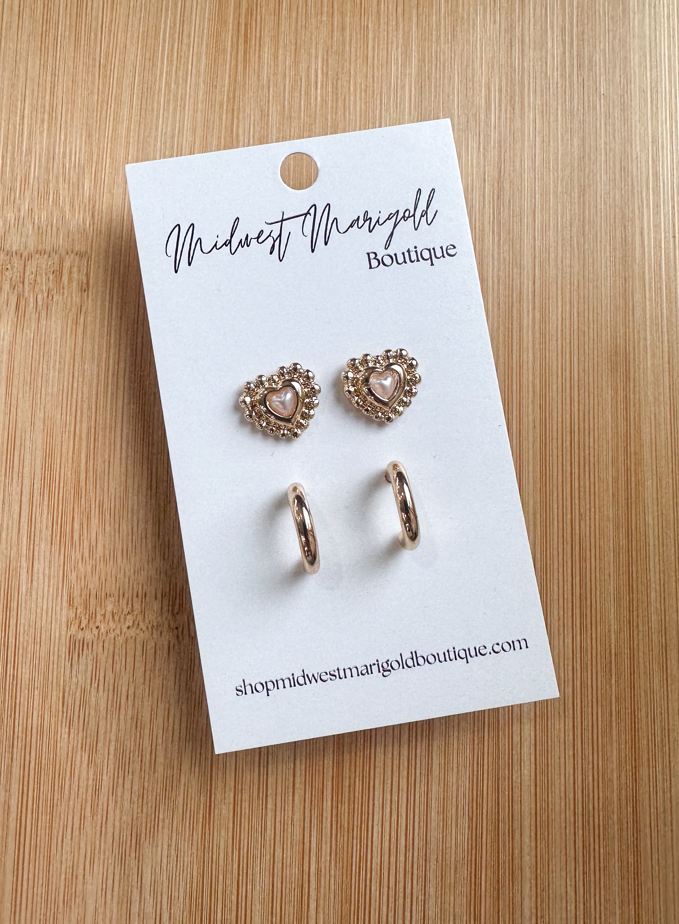 Gold Earring Set