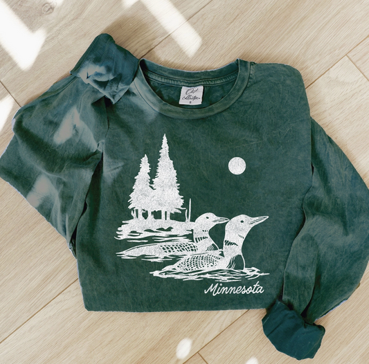 Minnesota Loon Mineral Wash Long Sleeve