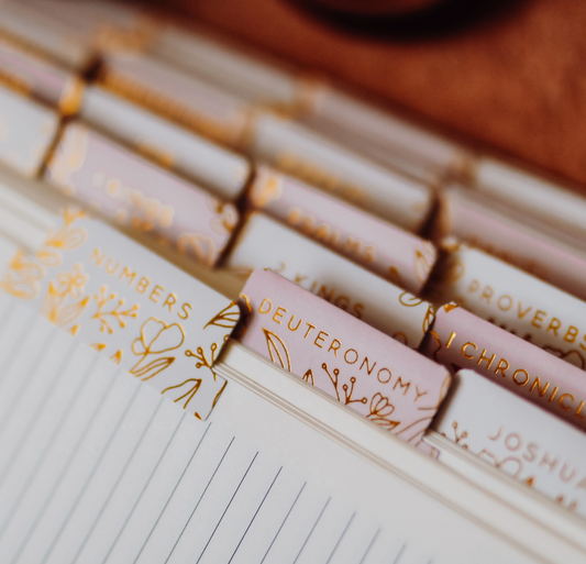 Gold Foil Bible Tabs | Dusty Pink