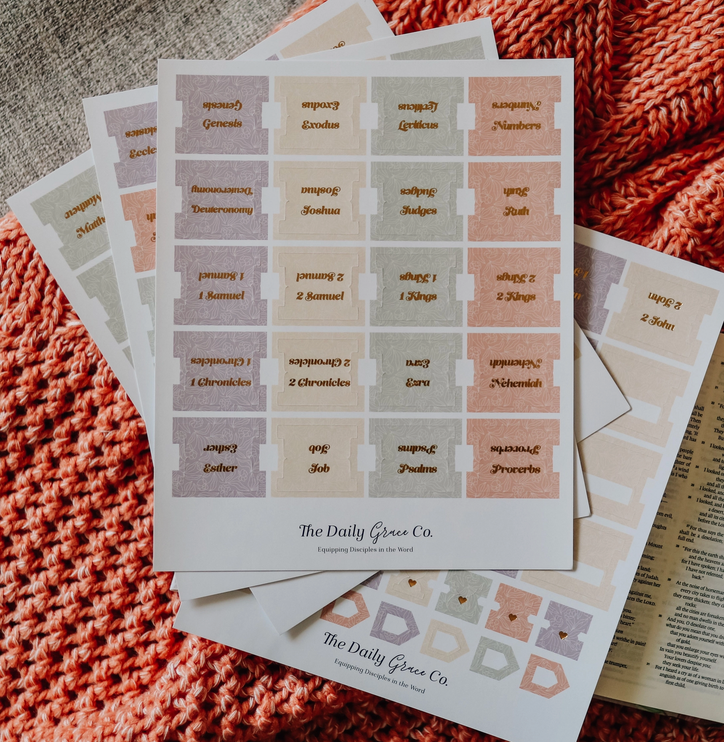 Pastel Floral Bible Tabs