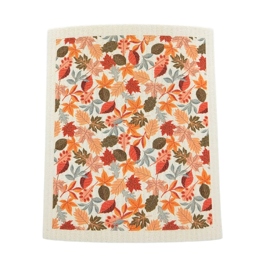 Falling Leaves Swedish Dishcloth